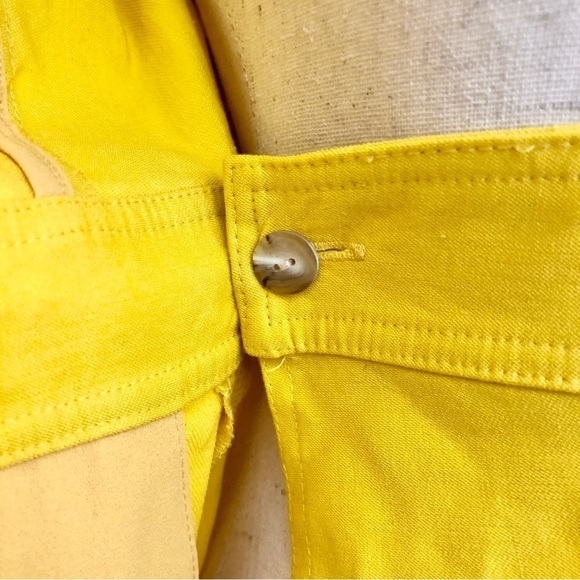 A.L.C. Linen Walker Ruffle Midi Wrap Dress. Yellow. Size 2 - Picture 10 of 16